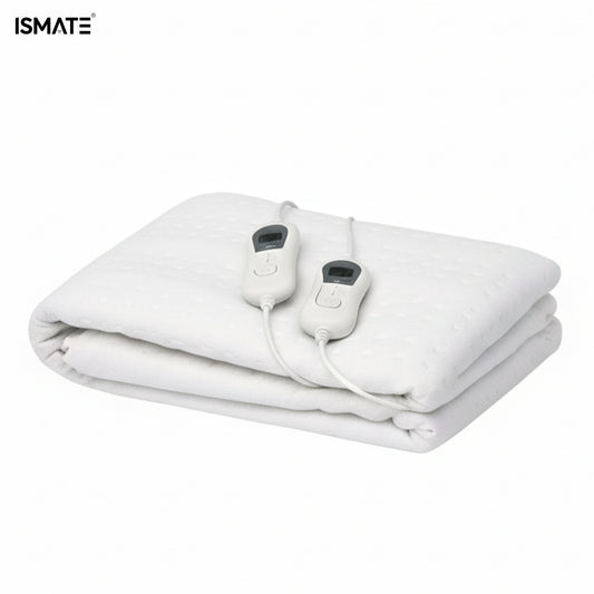 Dual Control Electric Blanket for King Bed White