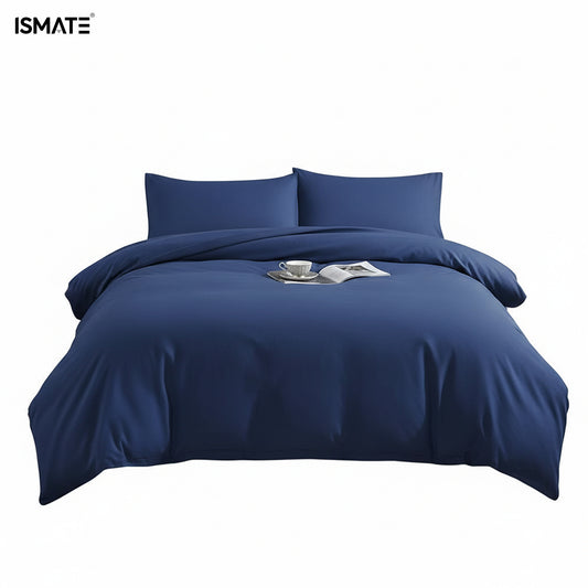 Premium Quilt Cover Set Navy Blue