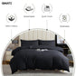 Premium Quilt Cover Set Black