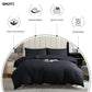 Premium Quilt Cover Set Black