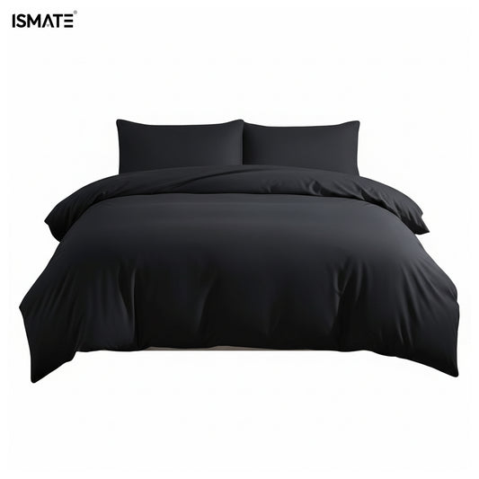 Premium Quilt Cover Set Black