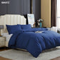 Premium Quilt Cover Set Navy  Blue