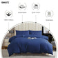 Premium Quilt Cover Set Navy  Blue