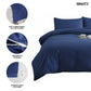 Premium Quilt Cover Set Navy  Blue