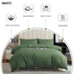 Premium Quilt Cover Set Olive
