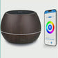 Smart WiFi Essential Oil Diffuser Dark Grain with Multicolor LED